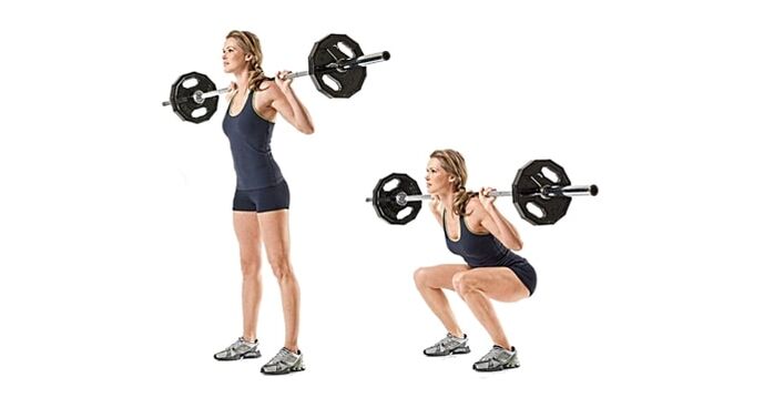 Squats with the bar